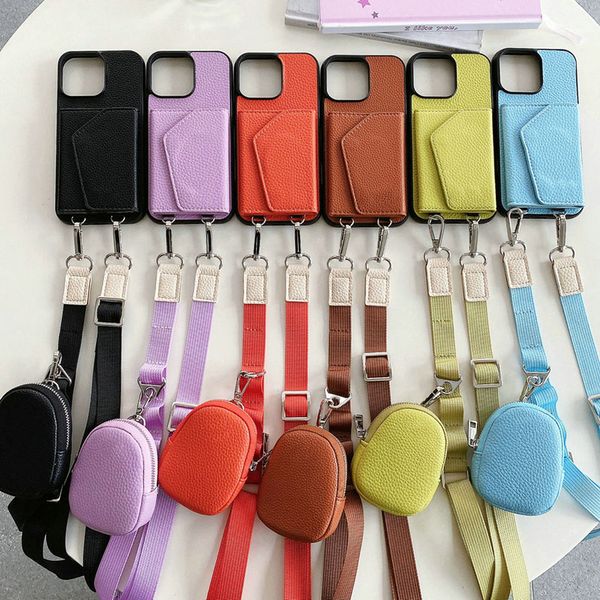 

Wallet Phone Designer for Apple iPhone 16 14 13 12 11 Max 15 Plus Card Holder Pro 2 Case Fashion Crossbody Shoulder Strap Cover, Orange