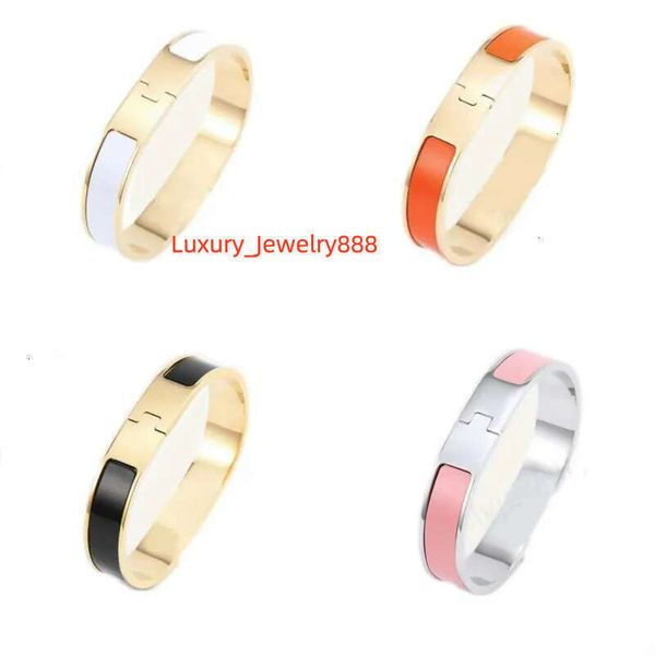 

Fashion bracelets women letter bangle white black plated rose sier gold bracelet wide ladies designer jewelry size 17/19 zl215