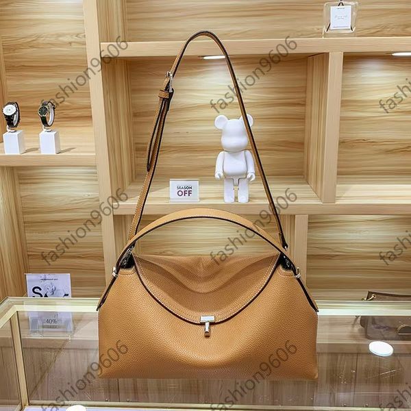 

Underarm bag designer bag women tote bag luxury bag T-lock niche high-end minimalist togo leather flip cover shoulder bag large capacity bag dhgate bag outdoor bag 2025, White