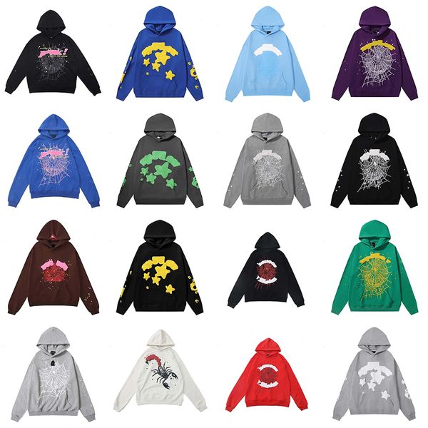 

10A Mens Designer Spider Hoodies Sweatpants Men Women High Quality Puff Letter Print Web Graphic Hoodie Pink Sweatshirts Y2k Pullovers -XL, Green