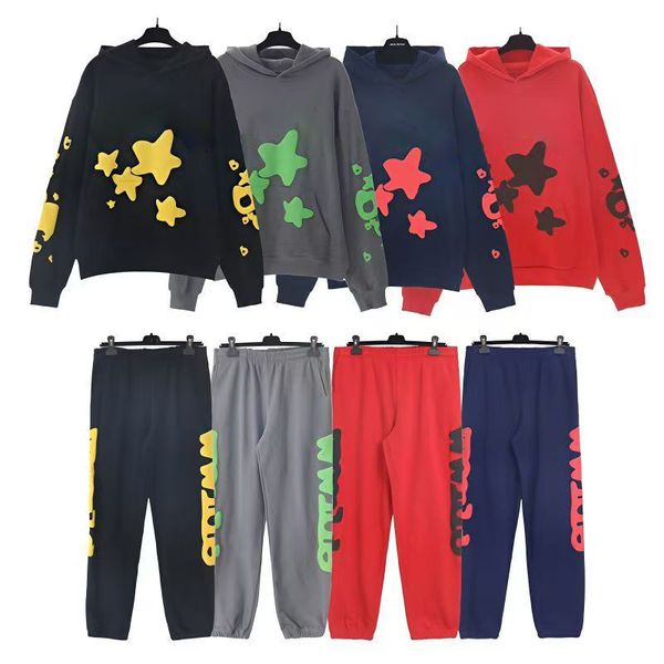 

2025 Mens Designer Spider Hoodies Sweatpants Men Women High Quality Puff Letter Print Web Graphic Hoodie Pink Sweatshirts Y2k Pullovers S, Black
