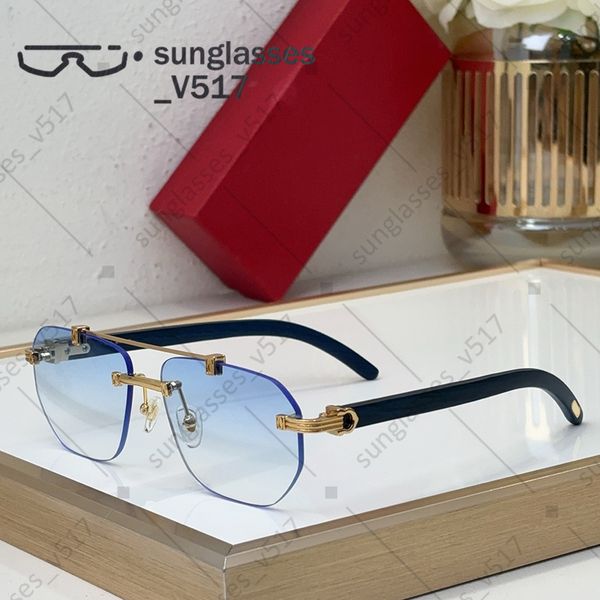 

Sunglasses for Women designer sunglasses mens sunglasses frameless glasses Europe America Classic retro style Double bridge design geometric Sunglasses UV400