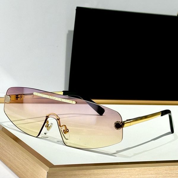 

Women frameless shield sunglasses 25SS fashion gradient polarized lenses glasses designer frame letter logo UV400 protective Lady beach Eyewear 4267