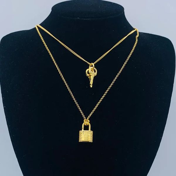 

Luxury Pendant Necklace Designer Brand Letter Choker Chain Gold Plated Women Wedding Party Jewelry Accessories Gift