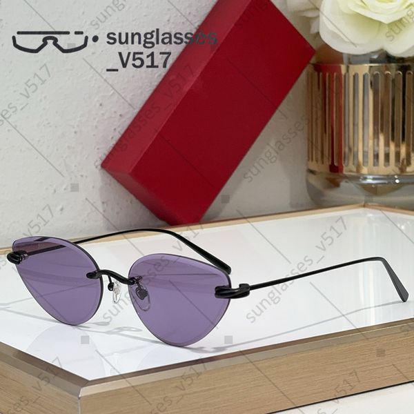 

cat eye sunglasses designer sunglasses circle glasses men oval metal sunglasses rimless European and American fashion Travelling Essentials occhiali da sole