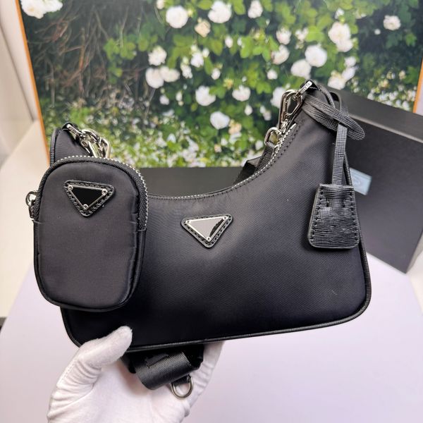 

Designer bag shoulder bag crossbody bag for men and women 2005 handbag high-quality three in one crossbody bag Hobo luxury nylon mini handbag chain bag wallet 10A, P4
