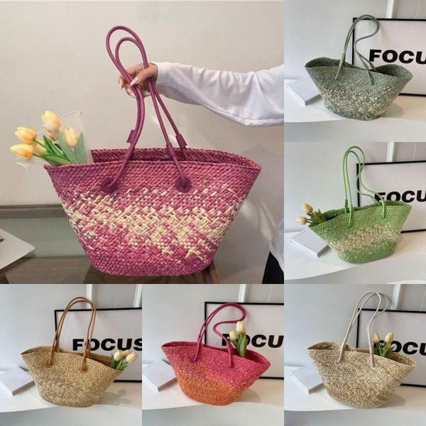 

French Slant Back Beach Bag Women's Summer package Seaside Holiday High Quality Tote Bags Niche Design Shoulder Basket Straw bags Love Fashion Handbag, Camouflage