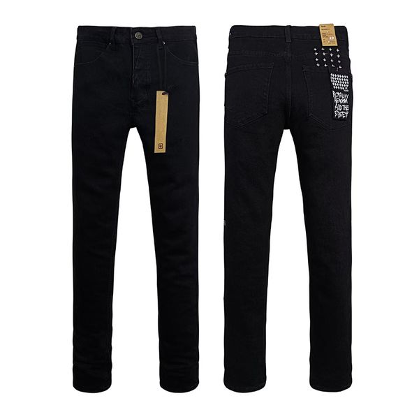 

new brand jeans mens jeans Ksubi jeans designer jeans fashion brand straight leg mens tight womens jeans broken hole zipper casual temu pants asian size, Ksubi-3014