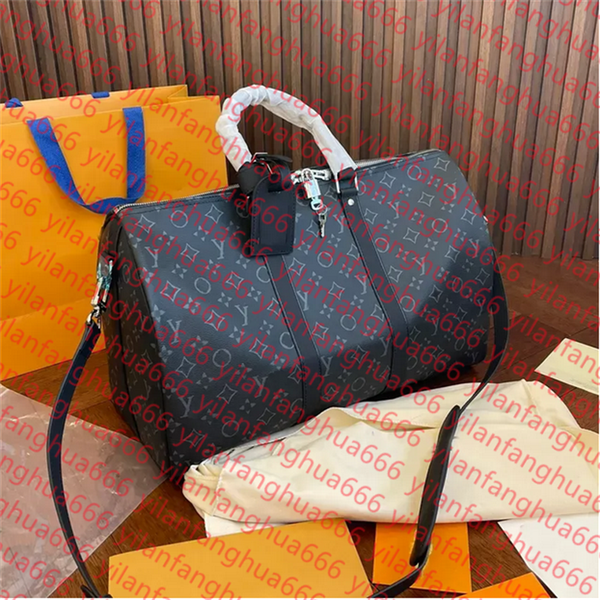 

designer duffle bag Men women fashion travel bag Large capacity Zipper coated canvas pu leather hand bill shoulder crossbody travel bag, 2#