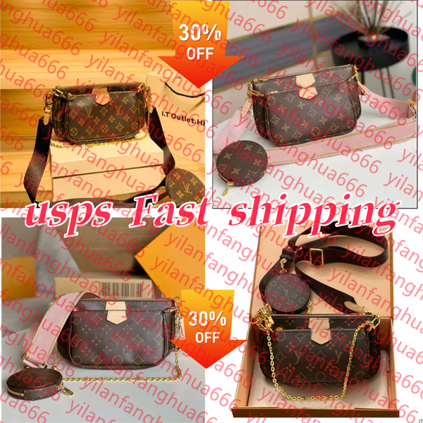 

2025 Designer Bag 3pcs/Set Multi FELICIE POCHETTE Chain Women Bags Handbag Crossbody Purse Louise Woman Shoulder Bags Lady Tote Bag Wallet Orange Box, 8#