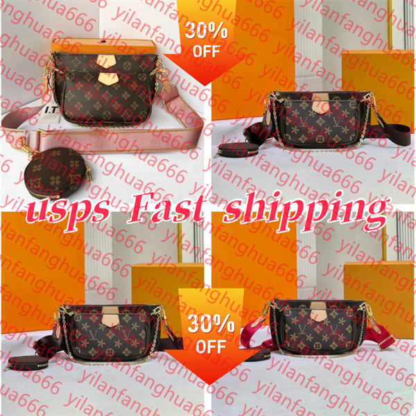 

10A Designer Bag 3pcs/Set Multi FELICIE POCHETTE Chain Women Bags Handbag Crossbody Purse Louise Woman Shoulder Bags Lady Tote Bag Wallet Orange Box, Green