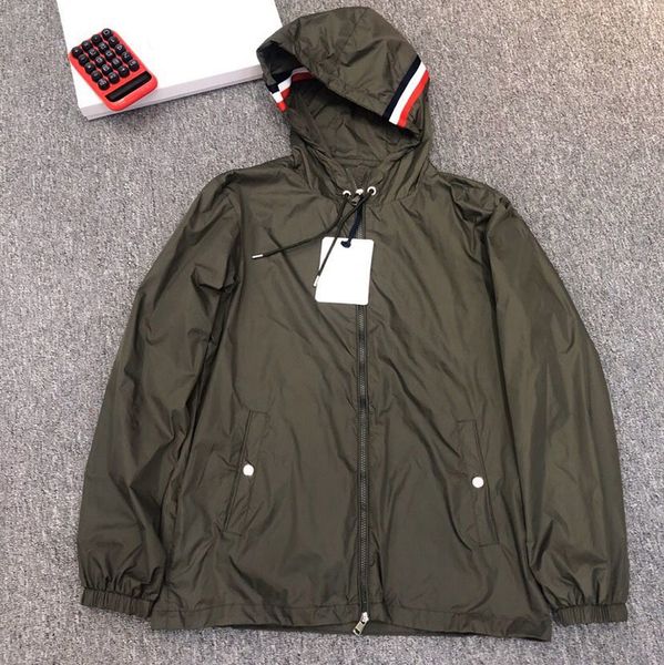 

designer mens windbreaker comfortable fashion be popular swim shorts womens mon jacket polyester loose varsity jacket Sun-protective clothing Asian size S-3XL, Yellow