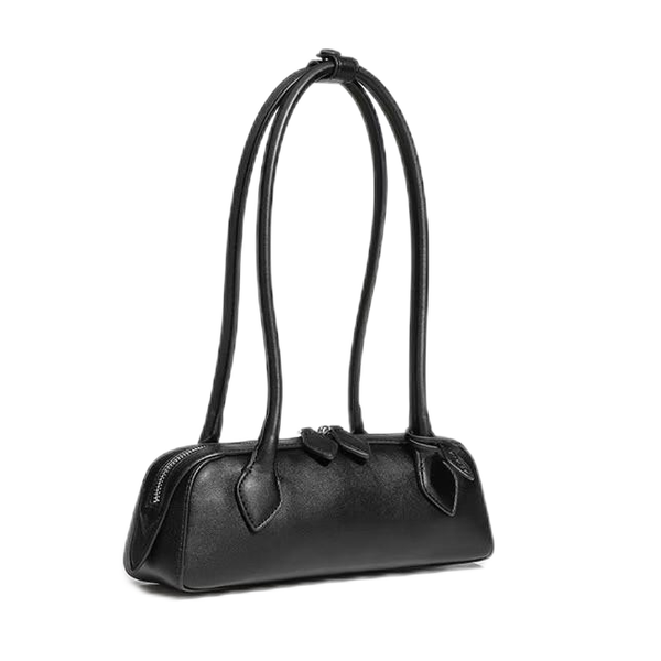 

2025 new sausage bag baguette bag law stick bag designer bag cowhide stitching sheepskin lining horizontal style retro sausage bun shoulder bag handbag underarm bag, No.13