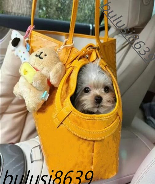 

2025 New style High quality designer pet bag Canvas Waterproof dog bag Portable Cat bag Breathable adjustable pet tote bag 33.5*15*27cm, 1*