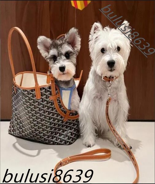 

2025 High quality designer pet bag Canvas Waterproof dog bag Portable Cat bag Breathable adjustable pet tote bag 33.5*15*27cm, 2*