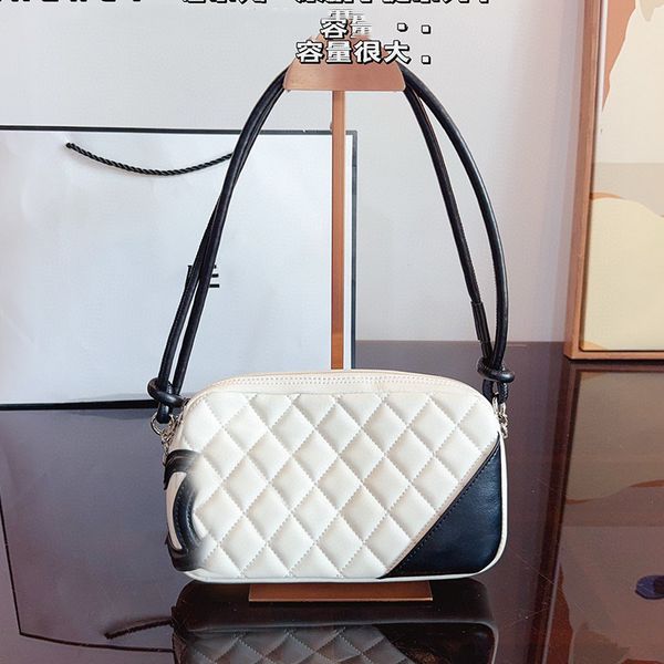 

Vintage Bowling Bag Fashion Women Shoulder Bag 22cm Leather Diamond Check Silver Hardware Metal Zipper Luxury Handbag Underarm Bag Tote Bag Shopping Sacoche Wallte, Khaki