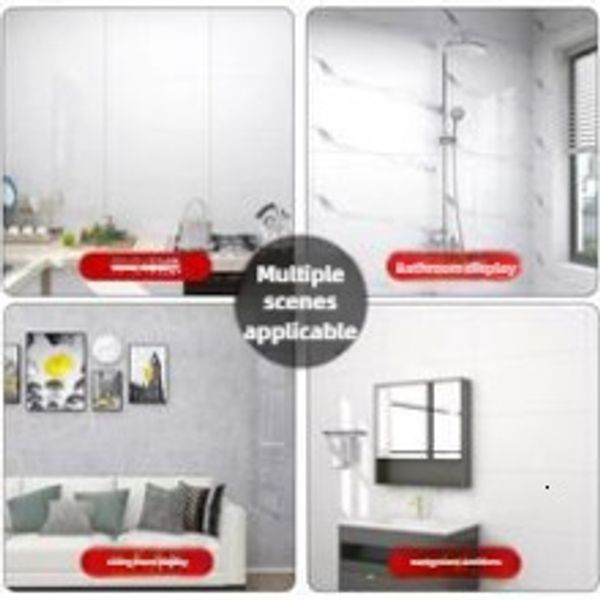 

60X30Cm 3D Wall Stickers Self-adhesive Waterproof PVC Decoration Kitchen And Bathroom Bright Surface Imitation Marble Tile Wallpapers, 60cm*30cm