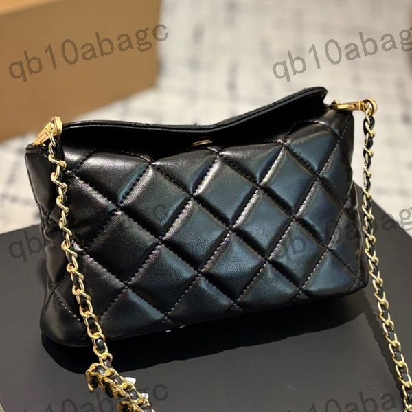 

Makeup Bag Designer Womens Shoulder Bag Leather Ribbed Gold Hardware Metal Enamel Adjustable Buckle Matelasse Chain Hand Crossbody Bag Dinner Dress Bag Wallte 20cm, Silver