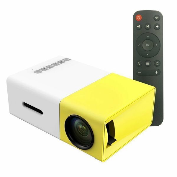 YG300Portable Projector HD 1080P Mini Video Home Smart Projectors with Remote Control