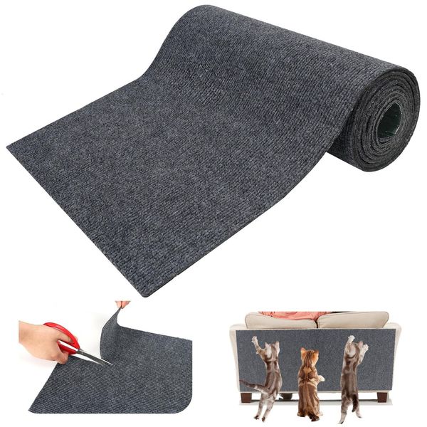 

Trimmable Cat's Paws Self-adhesive Carpet Mat Wear-resistant, Scratch-resistant Suitable Wall Stickers Furniture Steps Posts Anti Cat Scratch, Brown