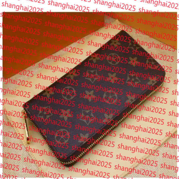 

Original Designer Wallets Fashion Women Men Wallet Genuine Leather Wallet Single Zipper Lady Ladies Long Classic Coin Checker Plaid Flower, 6#