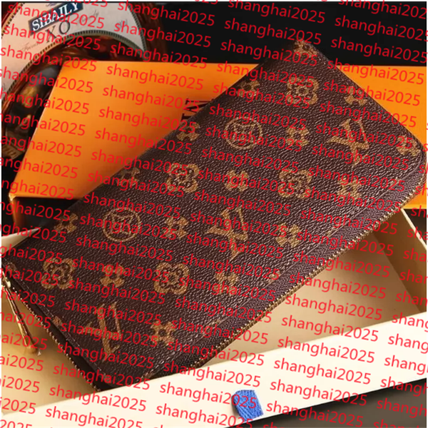 

Fashion Designer Wallet Luxurys Women Short Purse Embossed Flower Letters Wallets Credit Card Holders Lady Plaid Money Clutch Bags with Orange Box, 3#