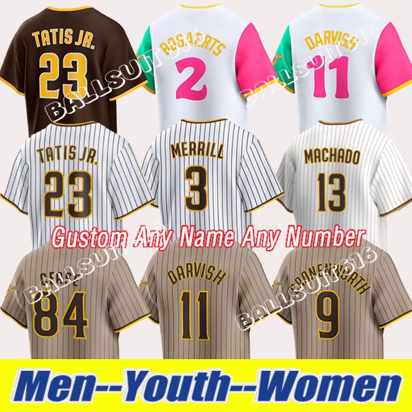Padres Jerseys Tatis Jr Jersey Fernando Tatis Jr Manny Machado Yu Darvish Xander Bogaerts Dylan Cease Robert Suarez Baseball Jerseys