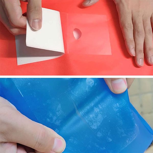 

Trimmable TPU Inflatable Swimming Ring Patch Repair Kit Bouncing House Air Mattress Tent Raincoat Transparent White Self Adhesive Tapes 2016