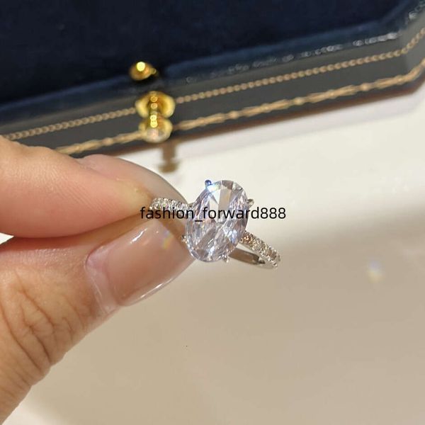 

ring Moissanite Engagement Ring sier Set dias official reproductions dia European size jewelry fashion exquisite gift with box 006
