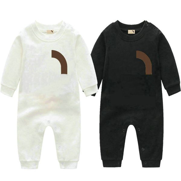 

kids baby Pure cotton Rompers Boys girls designer print summer short sleeved and Long sleeve jumpsuit newborn romper Jumpsuits&Rompers, White