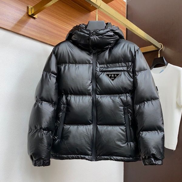 

GG-P-R-A Mens Designer Winter Down Jacket Winter Classic Fashion Brands Casual Coats Lightweight Hooded Zipper Waterproof Large Size Winter Men Women Bread Clothing, P-2
