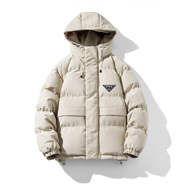 

GG-P-R-A Designer Men's Coats Jackets Parkas 2025 New Fashion Trend Thick Warm Hooded Cotton Jacket Men Casual Loose Comfortable Plus Size Coat, Brown