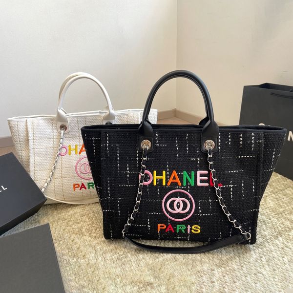 

Designer Bags Luxury GST Bag Top grade Caviar Cow Leather Classic Quilted Plaid Metal Chain Shoulder Bag Designer Women's Shopping Bag Vintage Underarm Beach Tote Bag, Options_7