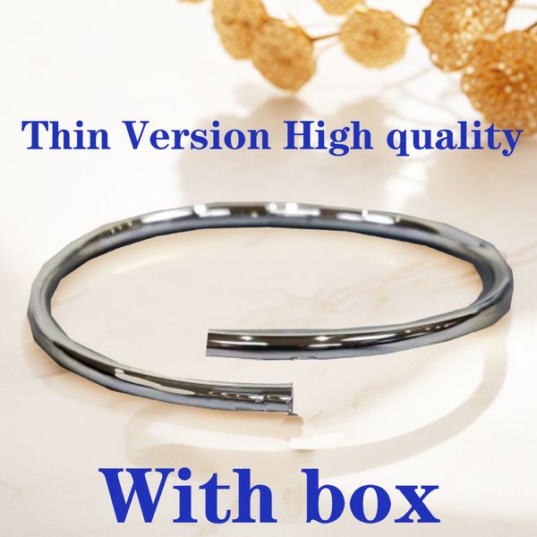 

High Quality Bracelet Designer Jewelry Classic Bracelet 18K Gold Plated Titanium Steel Diamonds Ladies Men's Bracelet Silver Luxury Jewelry Bracelet Size 17 19 02