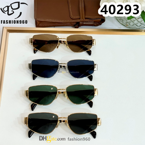 

Unisex designer sunglasses for women and men fashion metal alloy frame sun glasses oval Classic Victory Stylish Eyewear shades UV400 Gafas De Sol Hombre 40293