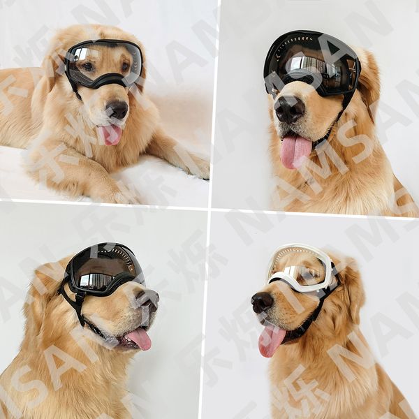 

Pet Protective Glasses Large Frame Fit M/L Dog Mask Goggles Windproof And Waterproof And UV Protection Sunglasses