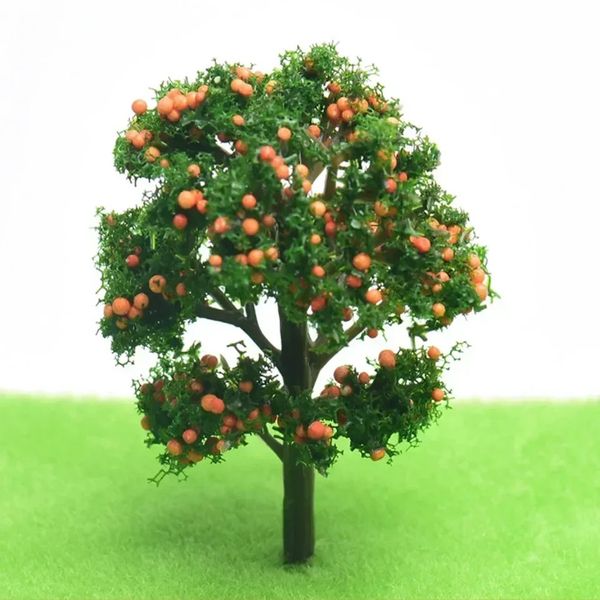 Plastic Fruit Tree HO Scale Train Layout Garden Sand Table Model Scenery Railroad Miniature Wargame Home Decoration 250321z