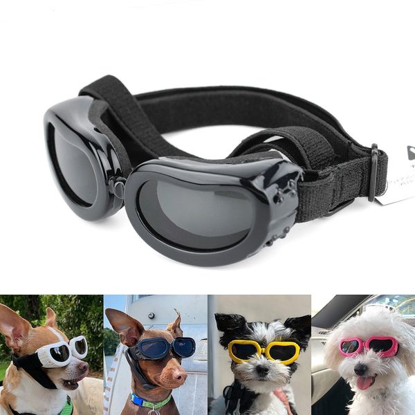 

Pet Protective Glasses Elastic Strap Adjustable Fit Small Dog Cat Goggles Summer UV Protection Sunglasses