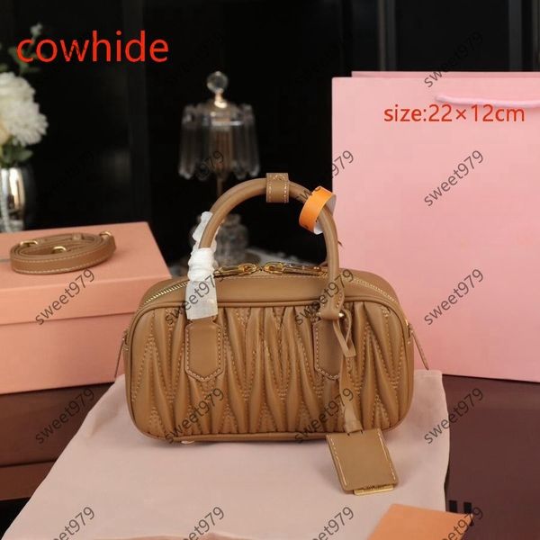 Designer bag bowling bag hobo bag cowhide versatile style handheld shoulder crossbody fold retro fashion real leather underarm bags the most popular one in 2025 bag