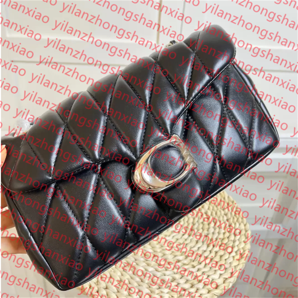 

10A Top Tier Quality Jumbo Double Flap Bag Luxury Designer 25CM Real Leather Caviar Lambskin Classic All Black Purse Quilted Handbag Shoulder Gold Bag Wallet Chain, 11#