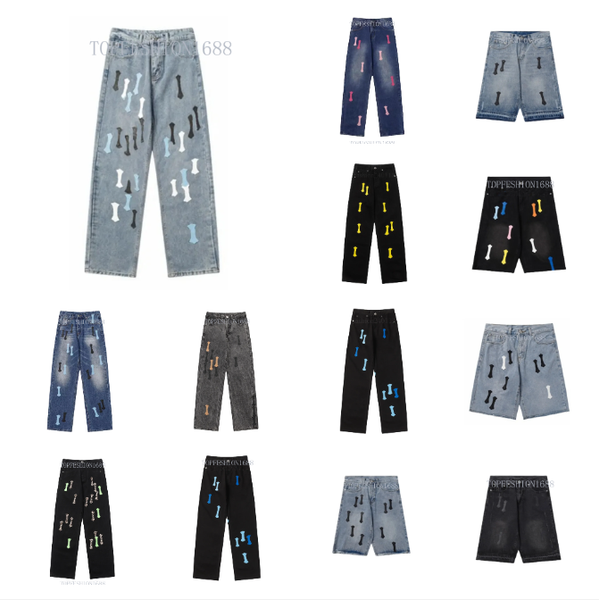 

chrome jeans designer jeans men stacked jean shorts skinny jeans Cross Sticker Embroidered Washed Loose Fit Denim Hip Hop American Street Y2k Jeans For Mens 280, W2