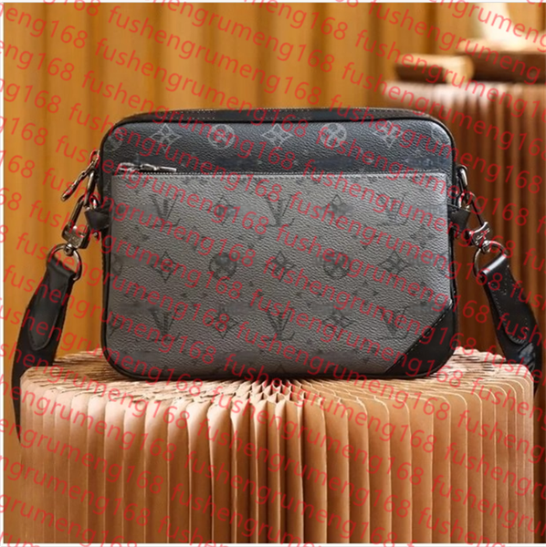 

Handbags Men Leather TRIO Messenger Bags Luxury Shoulder Bag Make up Bag Designer Handbag Tote Man's bag backpack, 23#