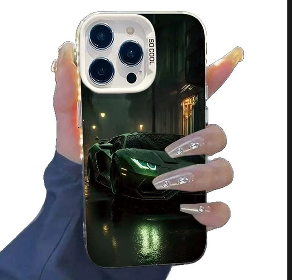 Phone Cases New Night Sports Car Suitable for iPhone 16 Phone Case Apple 15promax/14/13pro12 European and American 11X