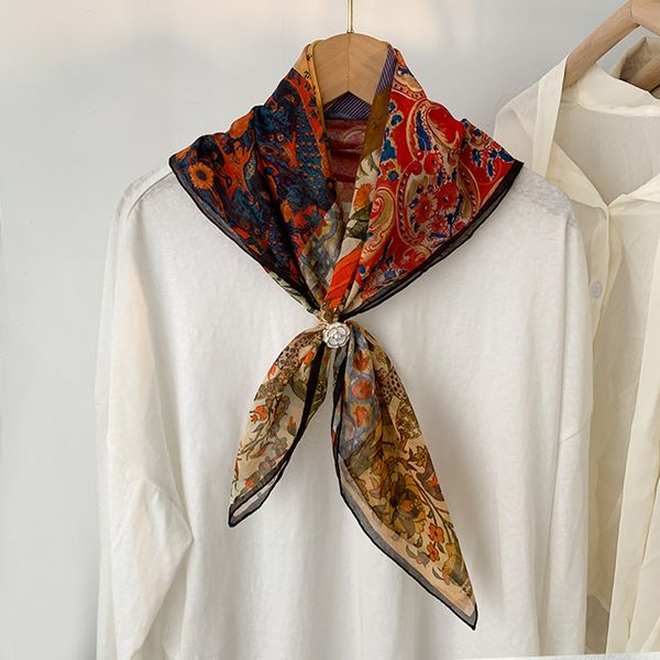 

New summer high-end decorative silk scarf --856492