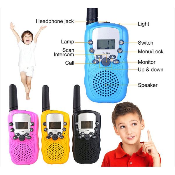 

Handheld Portable Communication Micro Radio T388 PMR FRS Children's Wireless Intercom Outdoor Parent-child Toys 2pcs/set