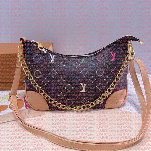 

Women's designer crossbody Solog classic retro color with petal jacquard letter wallet shoulder bag handbag, Peach