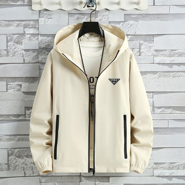 

GG-P-R-A Designer Men's Plus Size Coats Outerwear Men's Women's Couples Hooded Jacket Unisex Spring and Autumn Fashion Leisure Sports Tops, P-12
