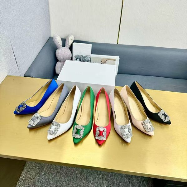 high heels woman Designer SHoes women Dress shoes Sexy pointed diamond heel womens shoe bar party Dance 100% leather high-heeled boat shoe size 34-40-41 us3-us10 With box