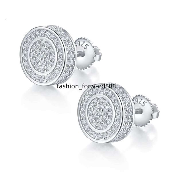 

Jewelry Ice 0.95ct Spiral Round Cutting Female Male Sier V vs Moissanite Earrings
