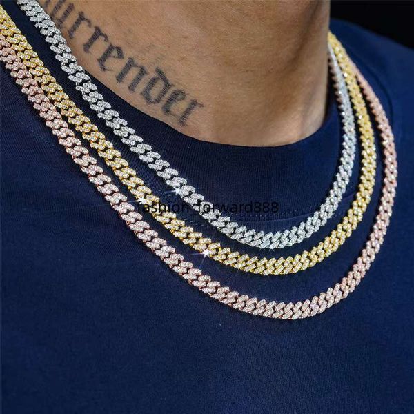 

VVS hip-hop jewelry sier chilled moissanite Cuban chain for men and women